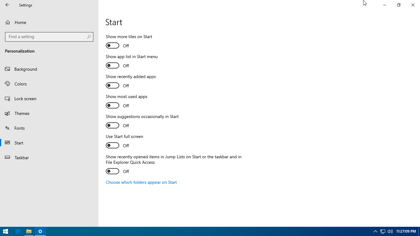 Disabling unnecessary functions in Windows 10