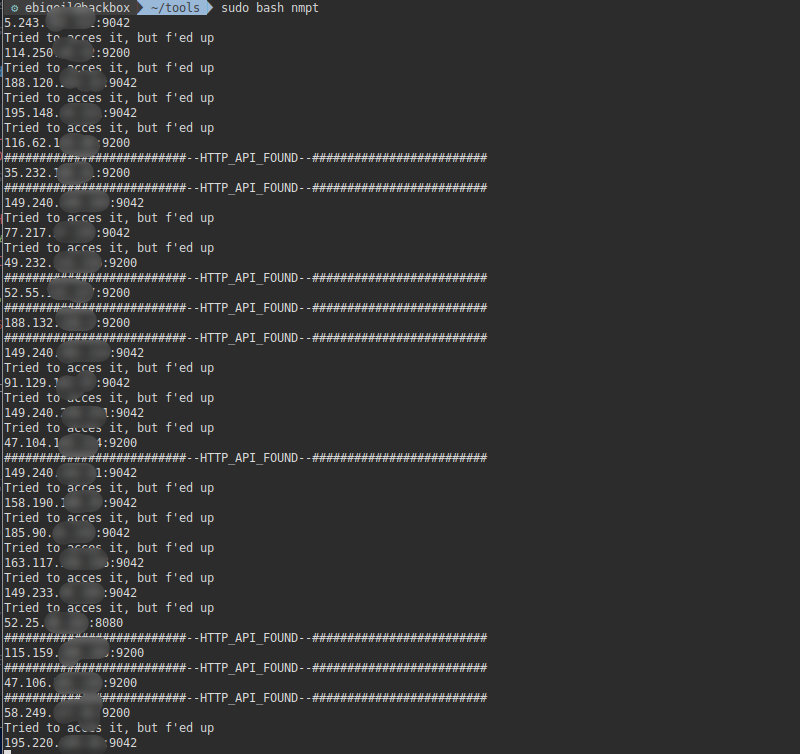 Script output