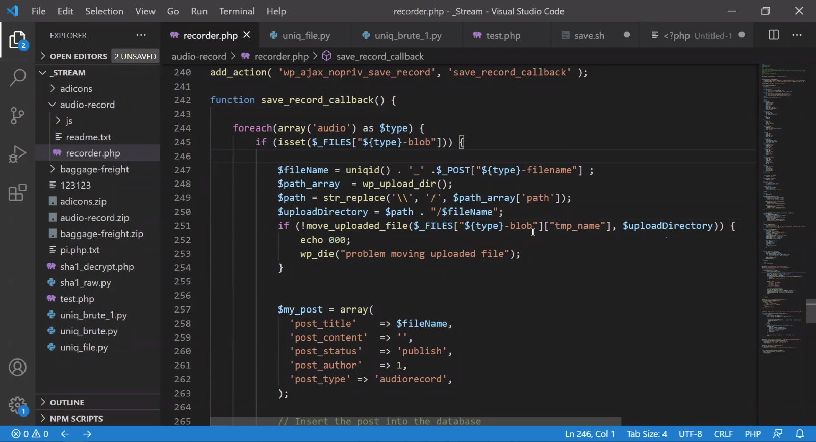 Vulnerable piece of code Vulnerable piece of code