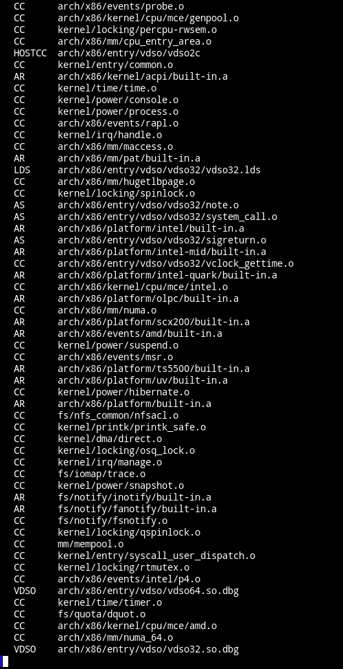 Kernel compilation Kernel compilation
