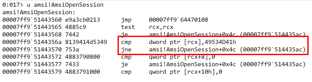 Examining the PowerShell process in the debugger Examining the PowerShell process in the debugger