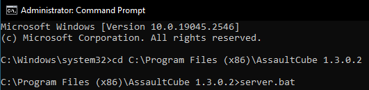 Starting the server Starting the server