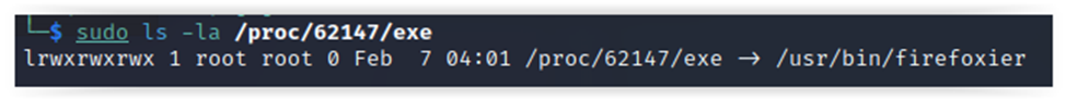 Information about suspicious PID Information about suspicious PID