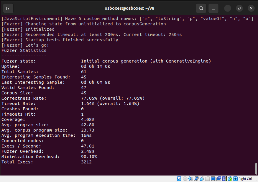 Fuzzer statistics Fuzzer statistics