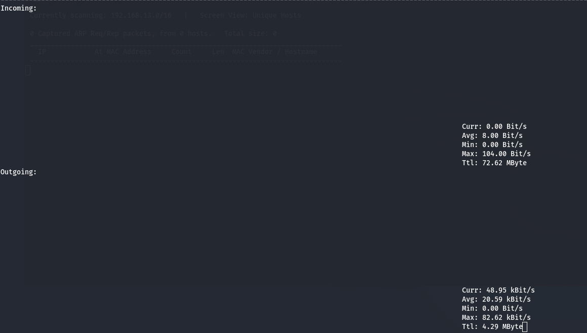 Netdiscover operation with traffic shaping