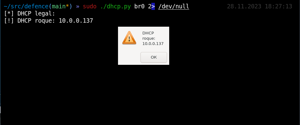 Rogue DHCP server detected Rogue DHCP server detected