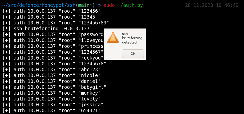 SSH brute-forcing attack detected SSH brute-forcing attack detected