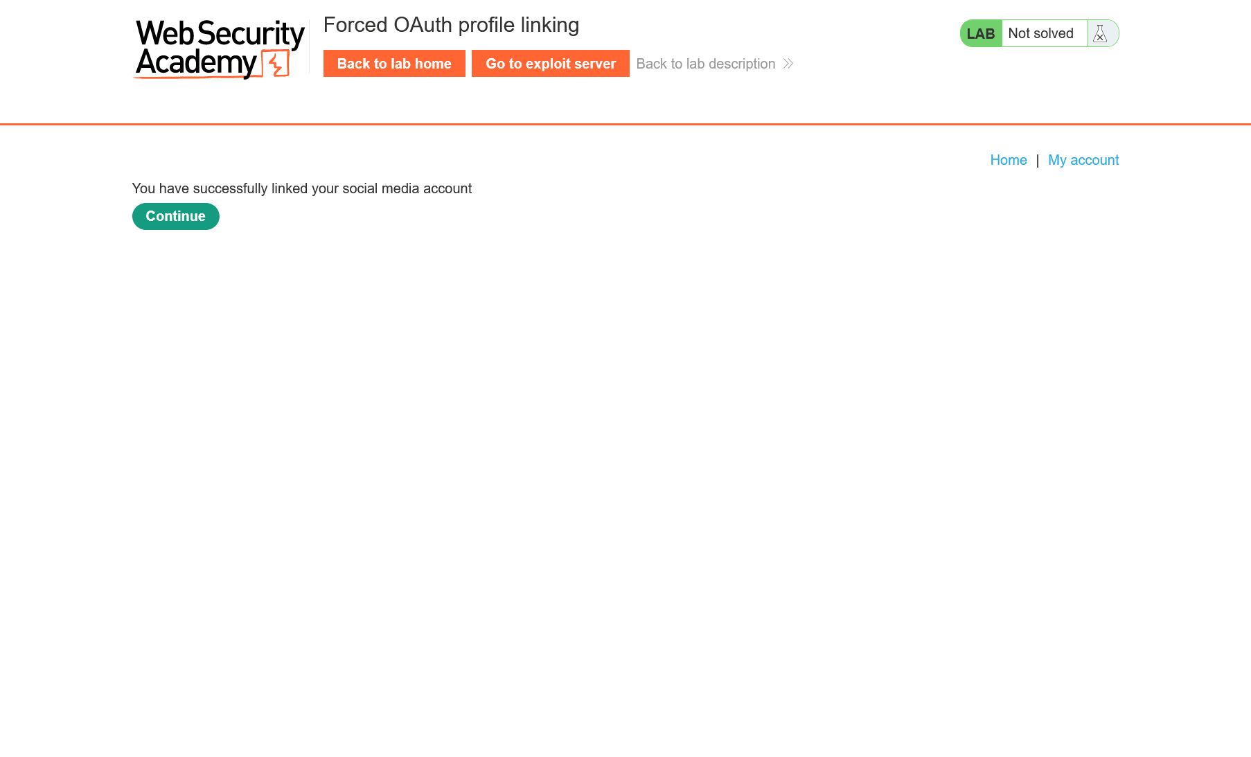 Social media account successfully linked