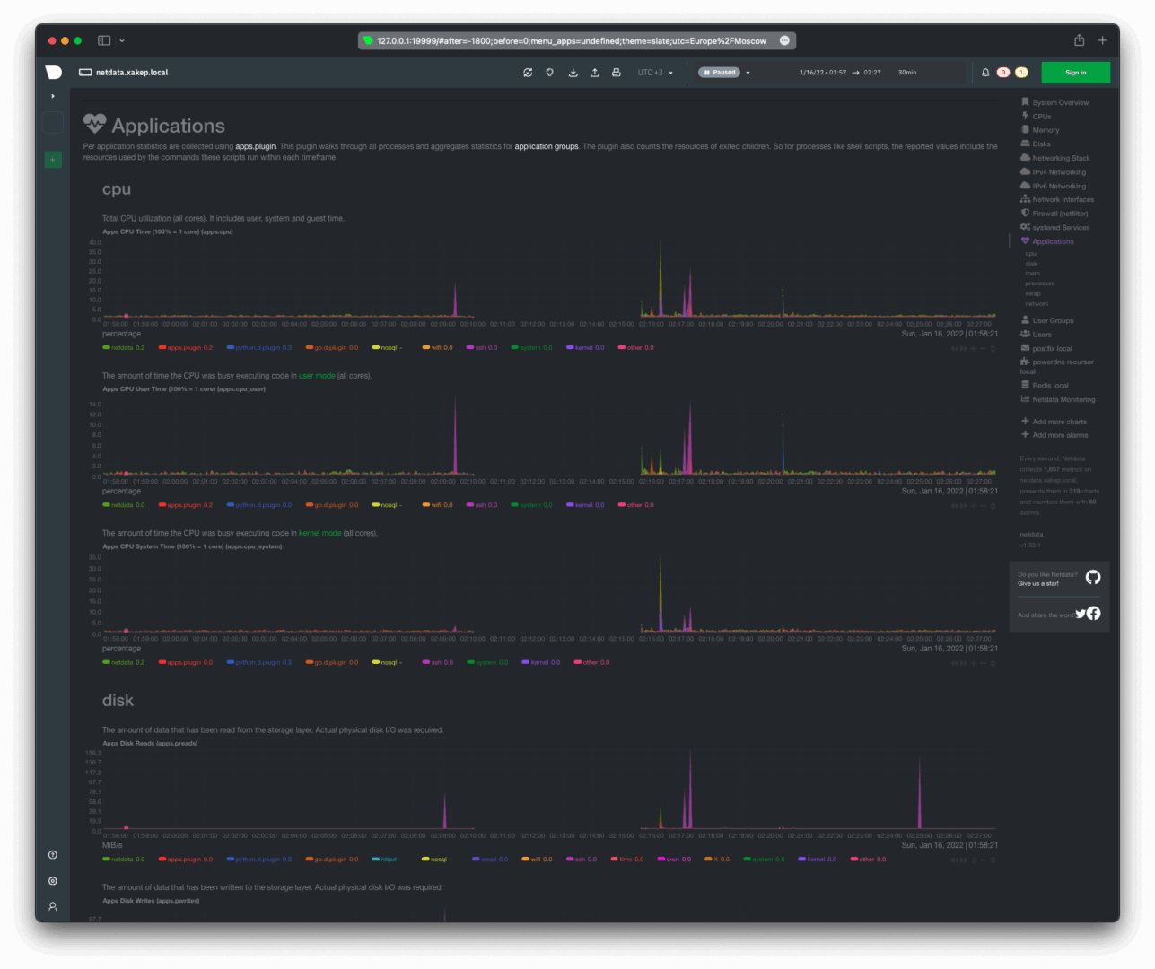 Service Statistics — CPU and I/O Service Statistics — CPU and I/O