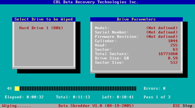 CBL Data Wiping Utility CBL Data Wiping Utility