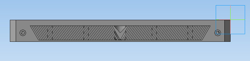 The back edge of the top section The back edge of the top section