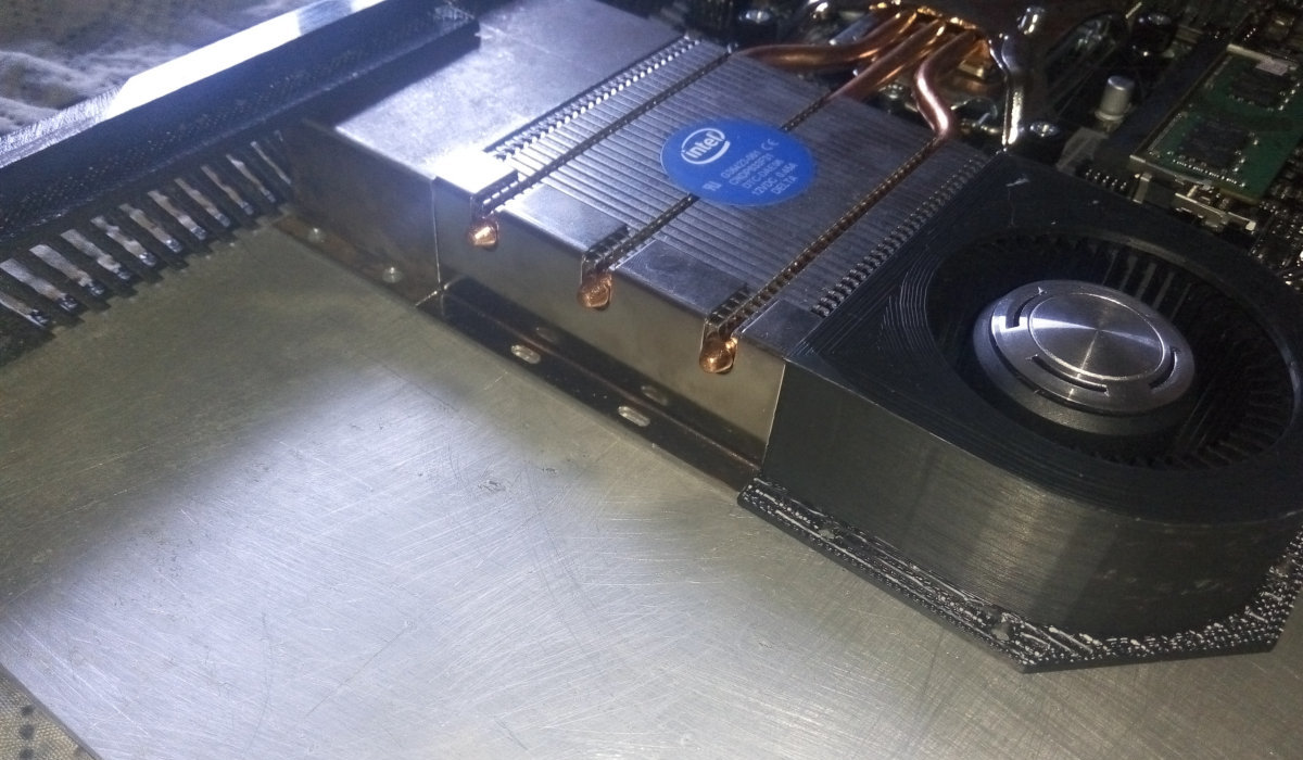 The duct and cooler are perfectly aligned! The duct and cooler are perfectly aligned!