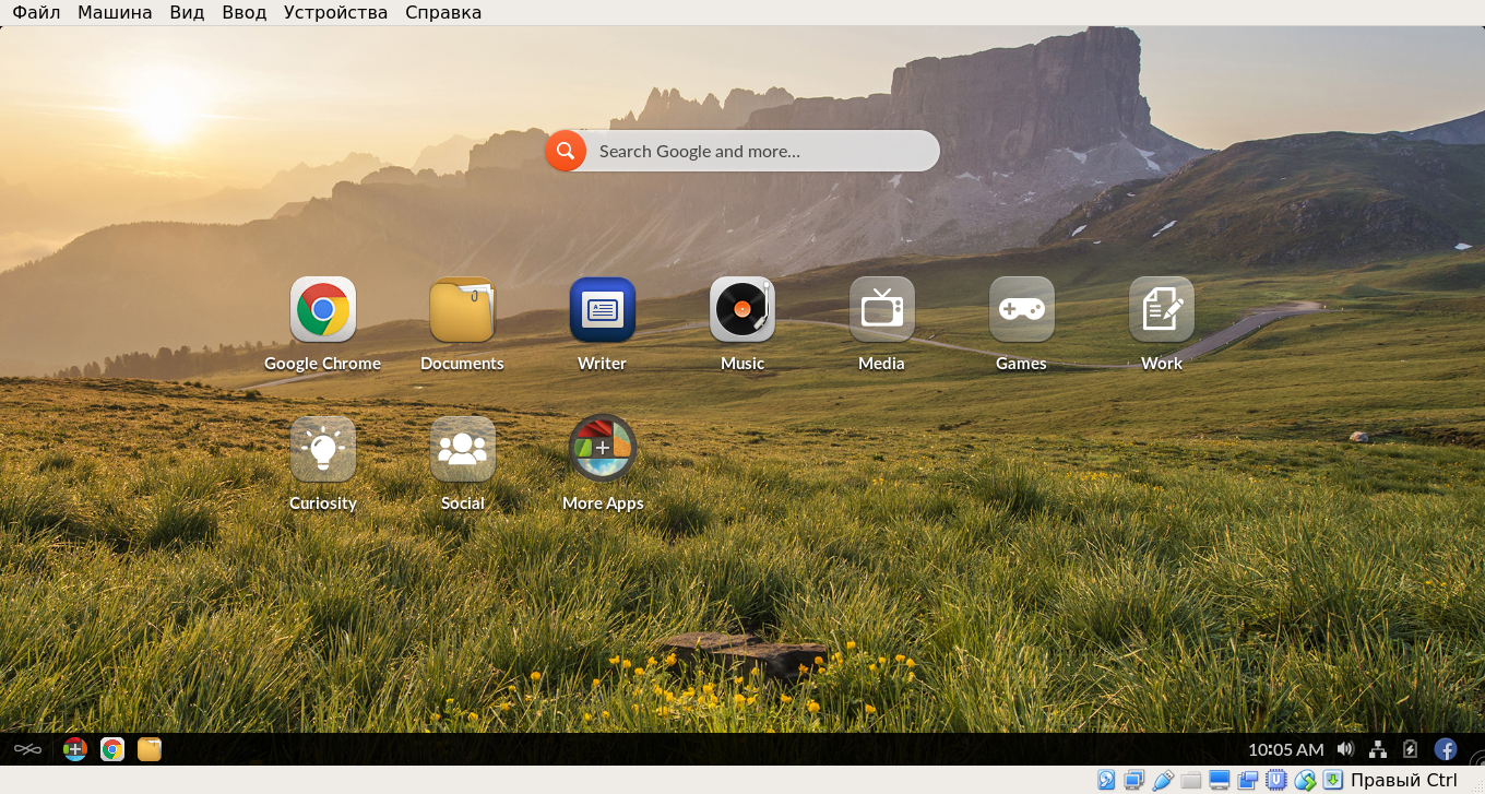 The Endless OS desktop closely resembles the tablet interface of Android version 4.1. The Endless OS desktop closely resembles the tablet interface of Android version 4.1.
