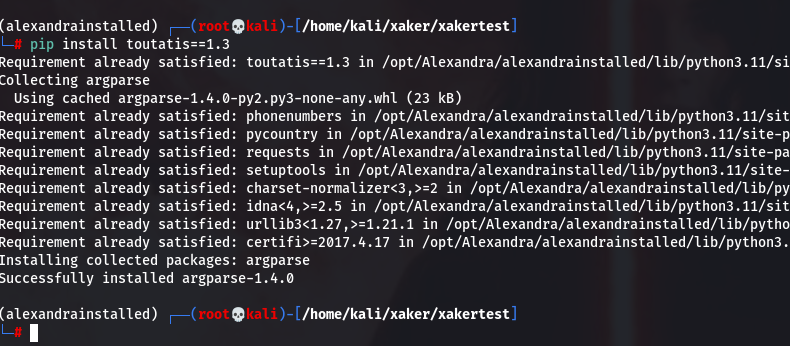 Installing Toutatis Installing Toutatis