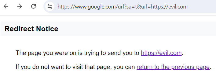 Warning: redirect to unsafe website Warning: redirect to unsafe website