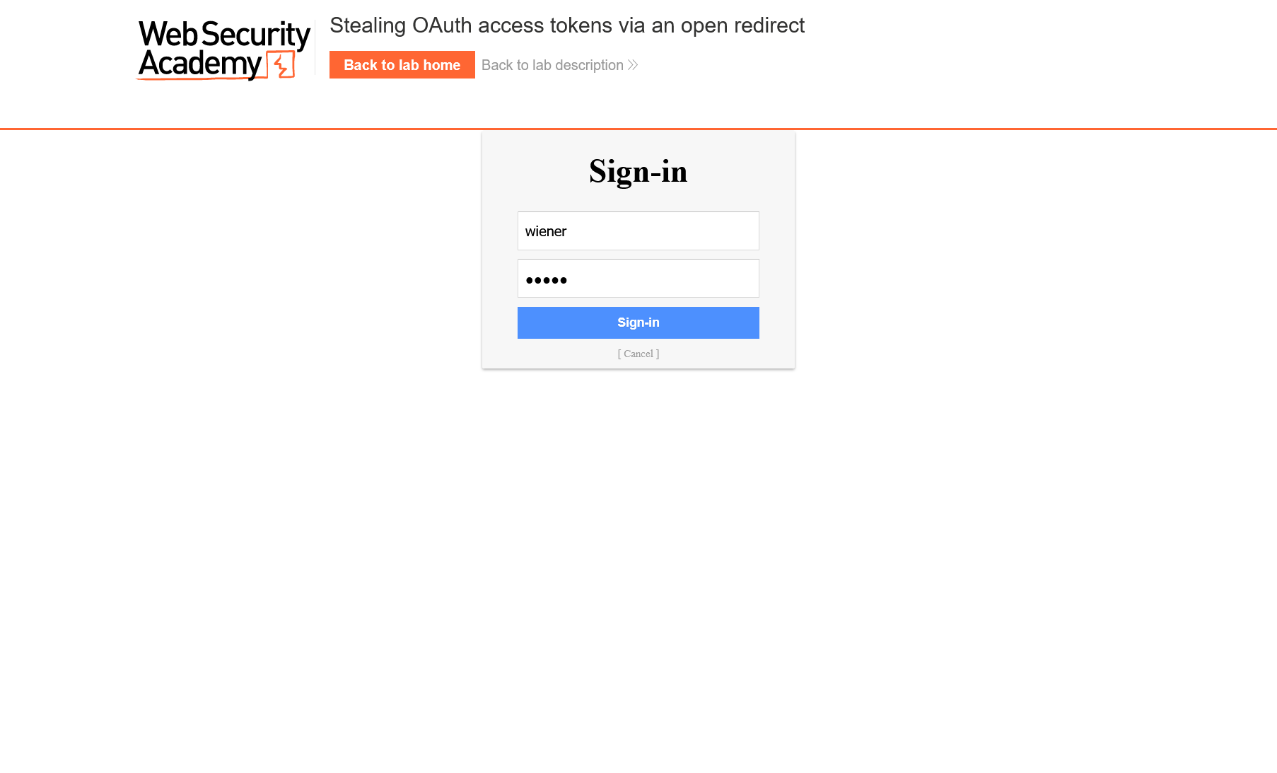 Sign-in via a social network Sign-in via a social network