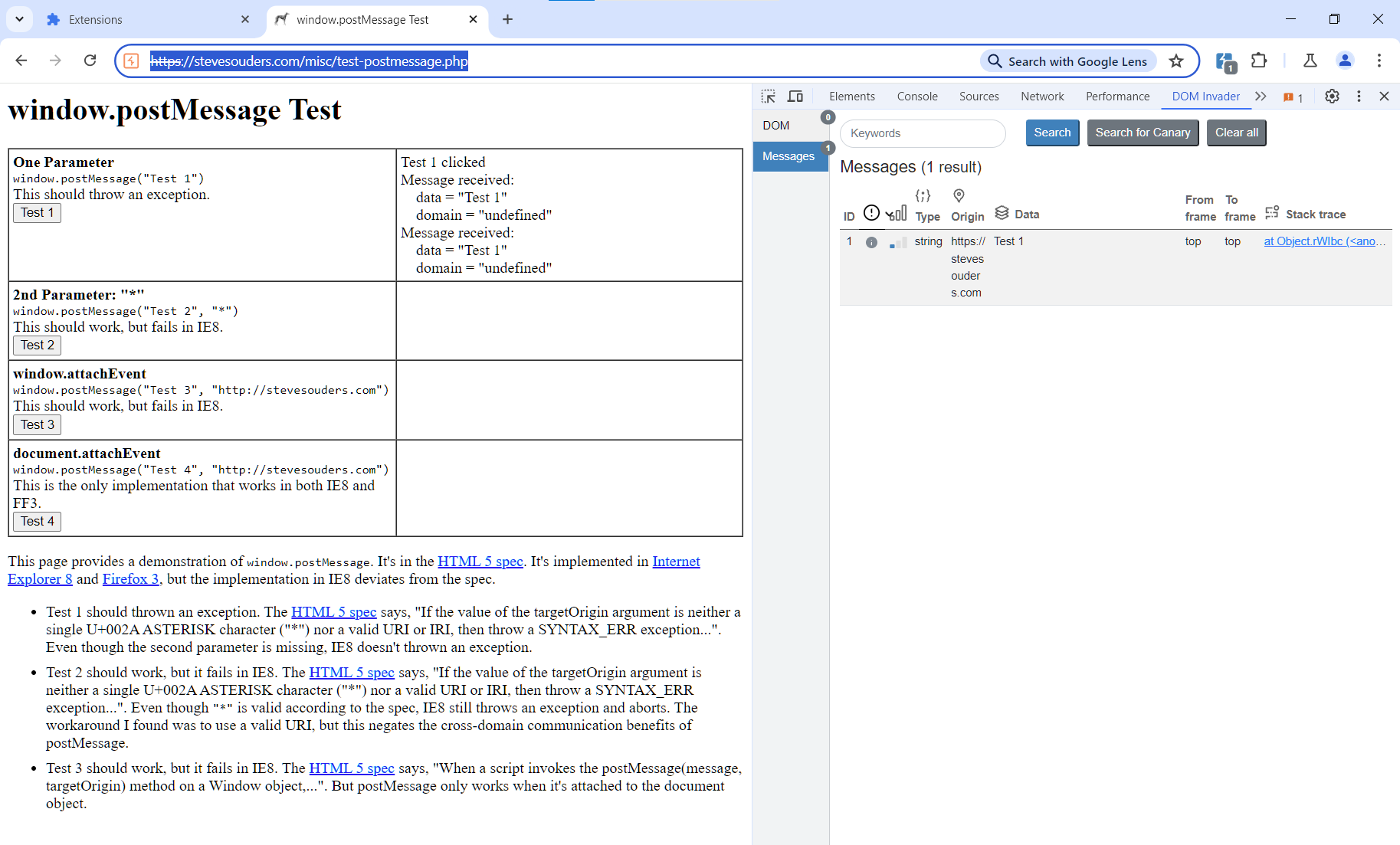 Checking whether post messages are logged Checking whether post messages are logged