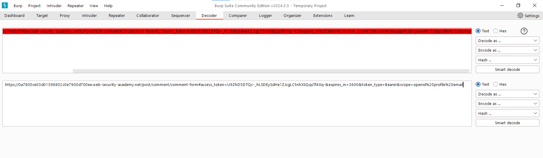 Decoding link Decoding link