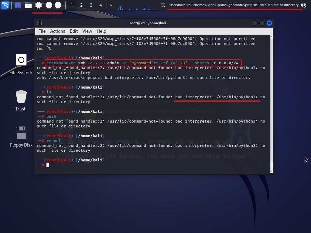 Hacker kills their OS Hacker kills their OS