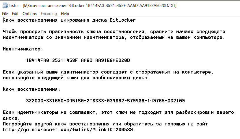 BitLocker Recovery Key Entry BitLocker Recovery Key Entry