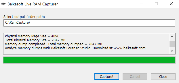 Creating a Memory Dump Creating a Memory Dump
