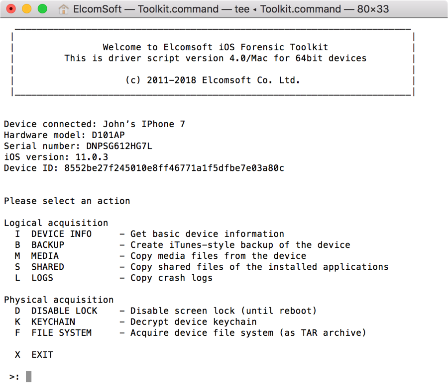This is what the interface of an application used to extract information from an iPhone typically looks like This is what the interface of an application used to extract information from an iPhone typically looks like