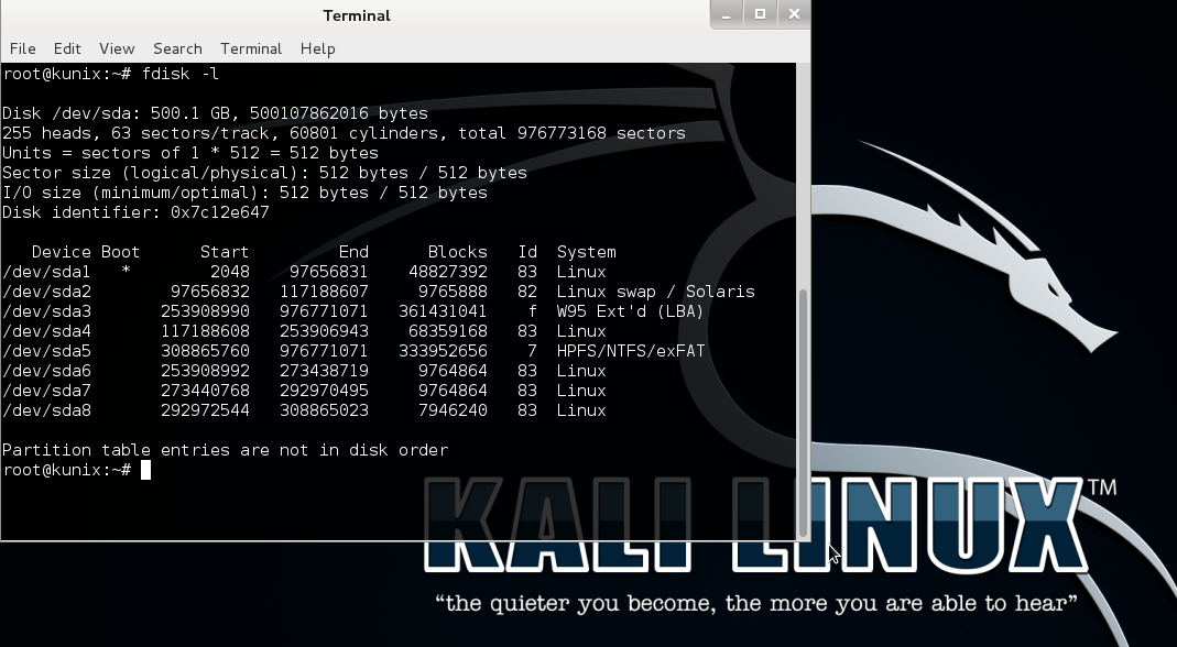 Viewing the list of file systems Viewing the list of file systems
