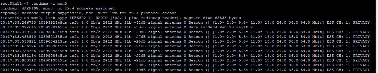 Output from tcpdump command Output from tcpdump command