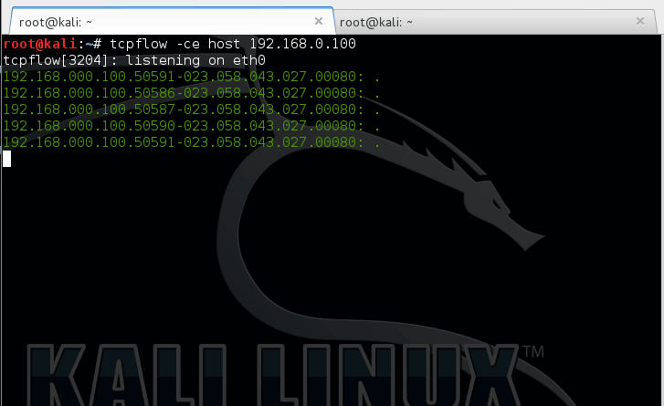 Output from TCPflow Output from TCPflow