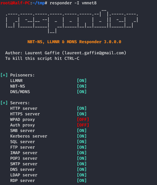 Launching Responder for LLMNR Poisoning Launching Responder for LLMNR Poisoning