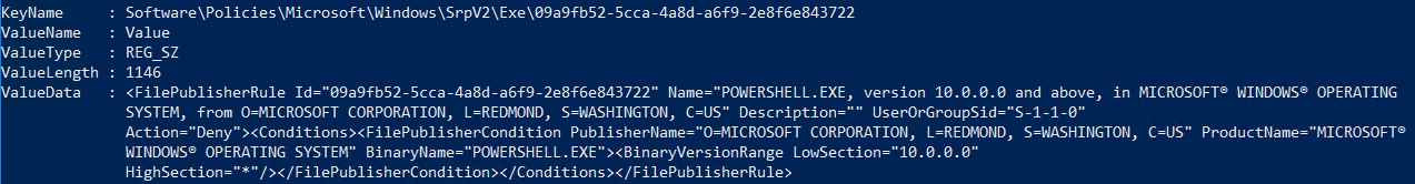 Example of an AppLocker Deny Rule Example of an AppLocker Deny Rule