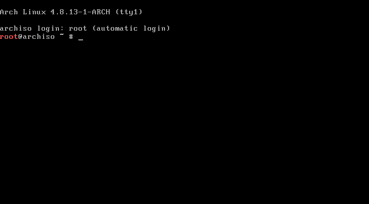 This is what anyone who wants to install Arch Linux will see instead of an installer This is what anyone who wants to install Arch Linux will see instead of an installer