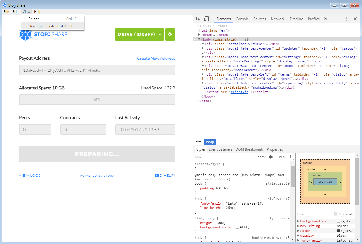 Viewing Storj HTML code as in a browser Viewing Storj HTML code as in a browser