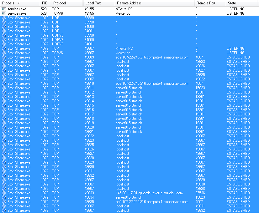 Storj Connections Storj Connections