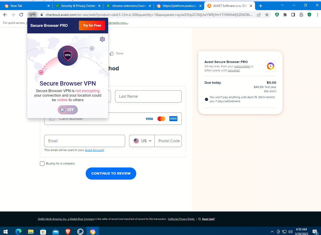 Avast wants me to pay!