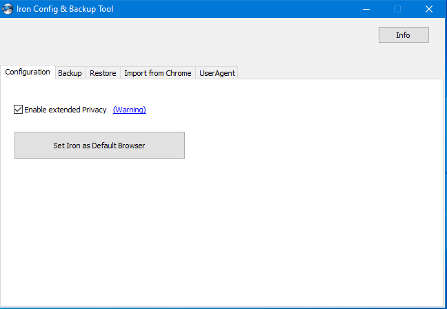Iron Config and Backup configurator