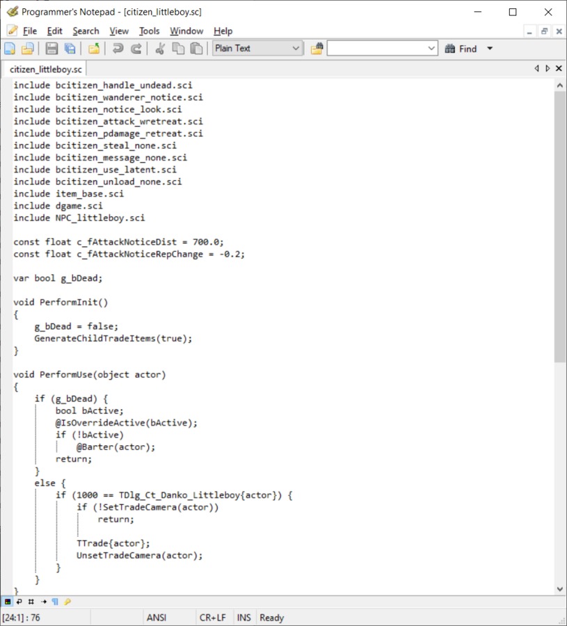 Original scripts prior to compilation Original scripts prior to compilation