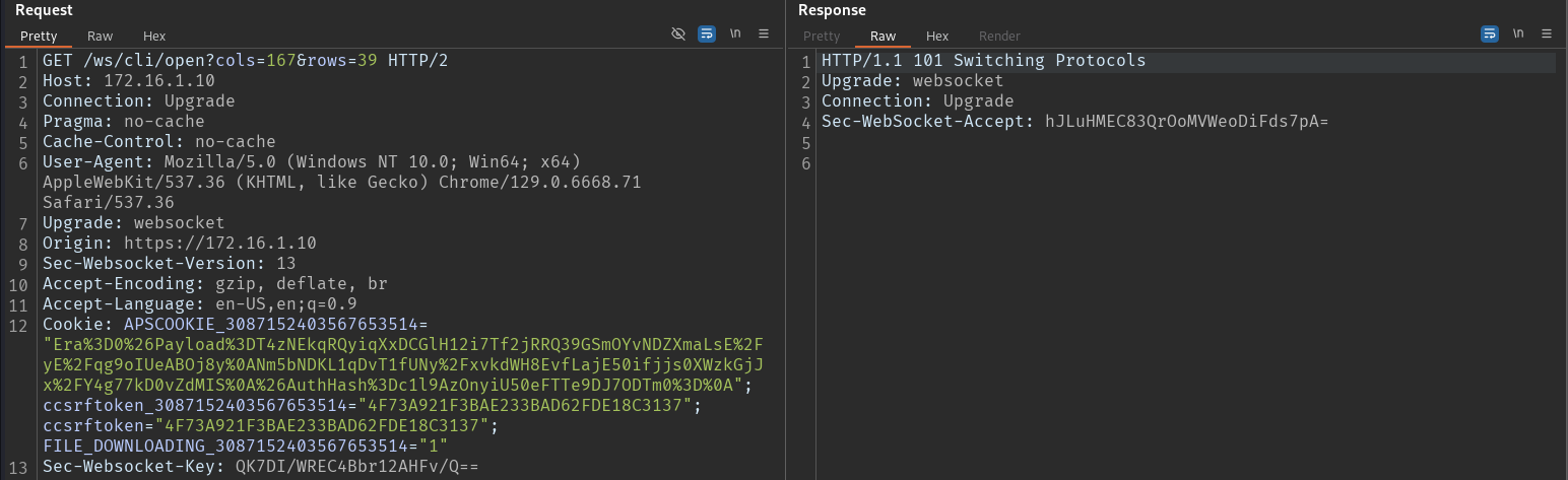 Request to open web CLI Request to open web CLI