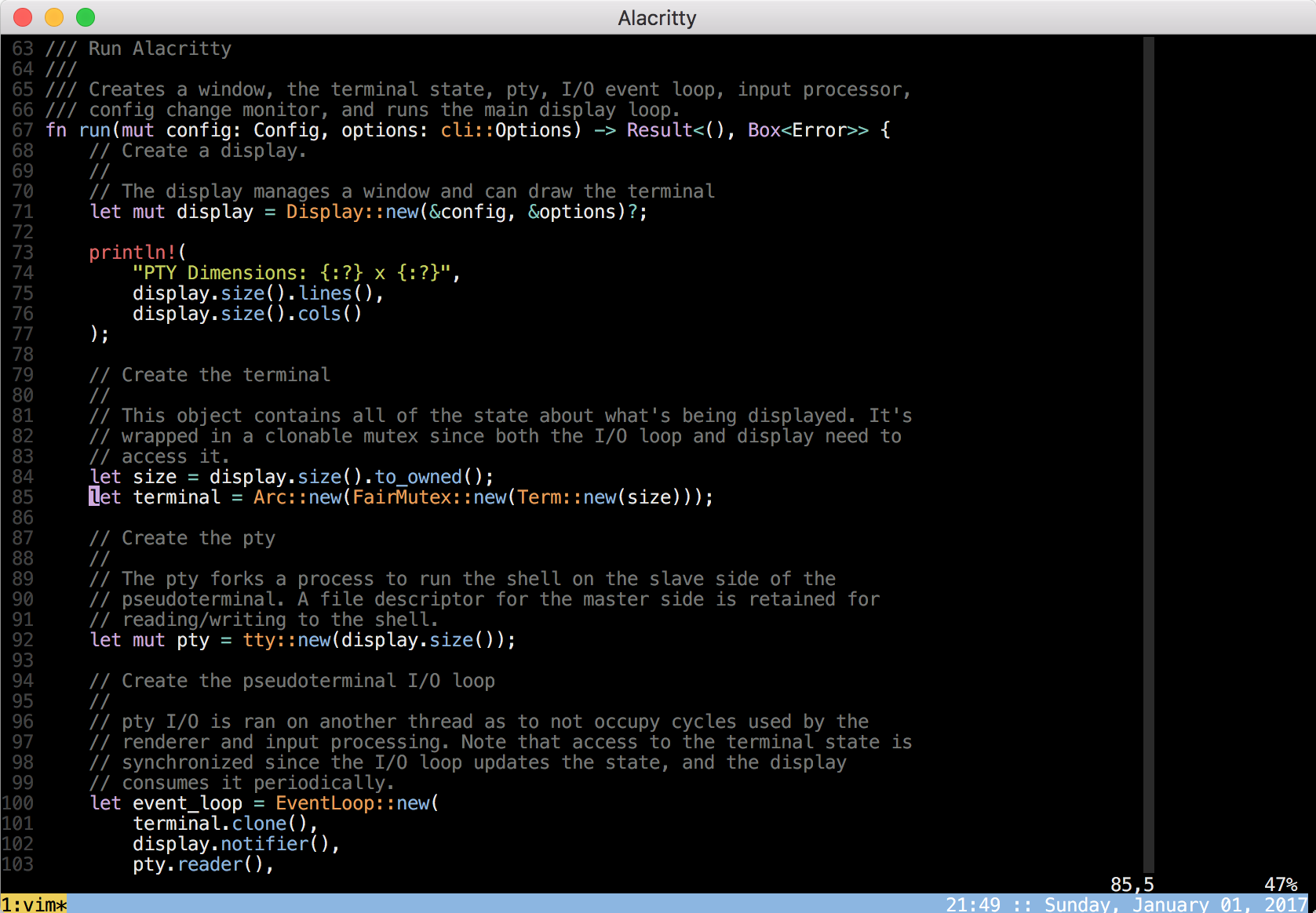 Alacritty is a GPU-accelerated terminal emulator