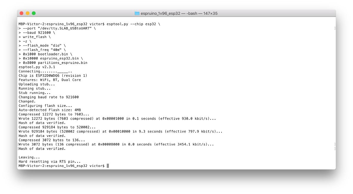 Firmware flashing process Firmware flashing process