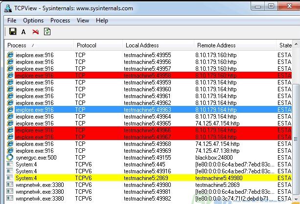 TCPView utility window