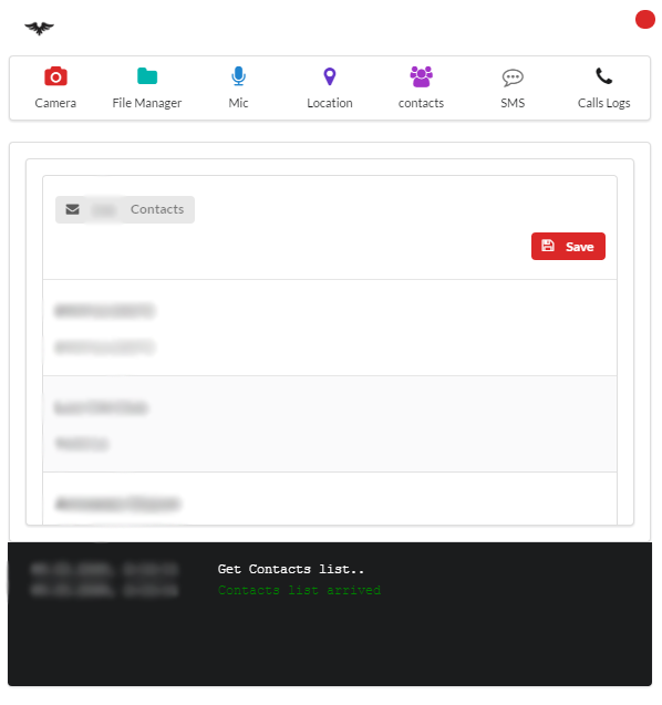 Retrieving the contact list