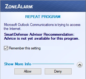 ZoneAlarm Free Firewall training mode ZoneAlarm Free Firewall training mode