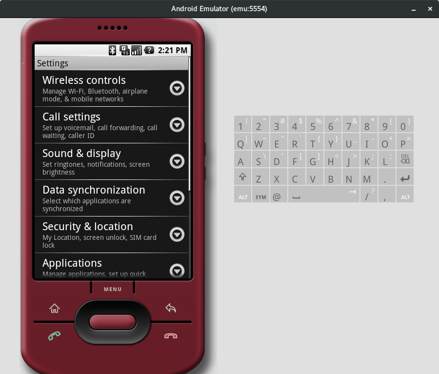 Settings in Android 1.5 Settings in Android 1.5